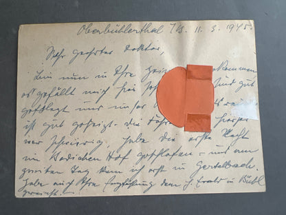 WW2 Tysk Postkort. Original.