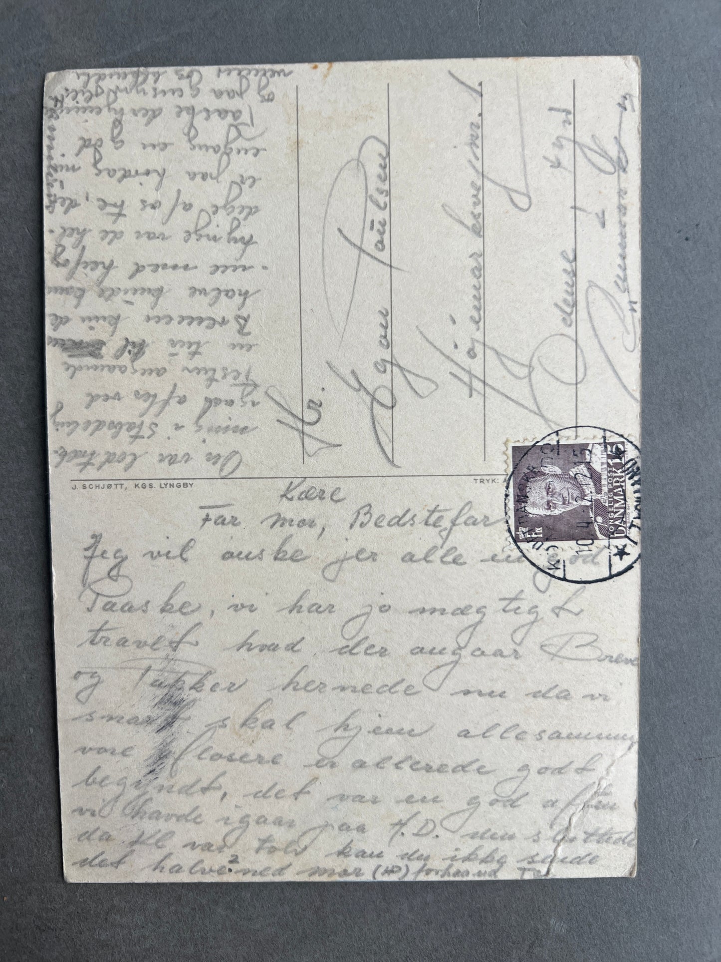 Dansk Militær Postkort. Original.