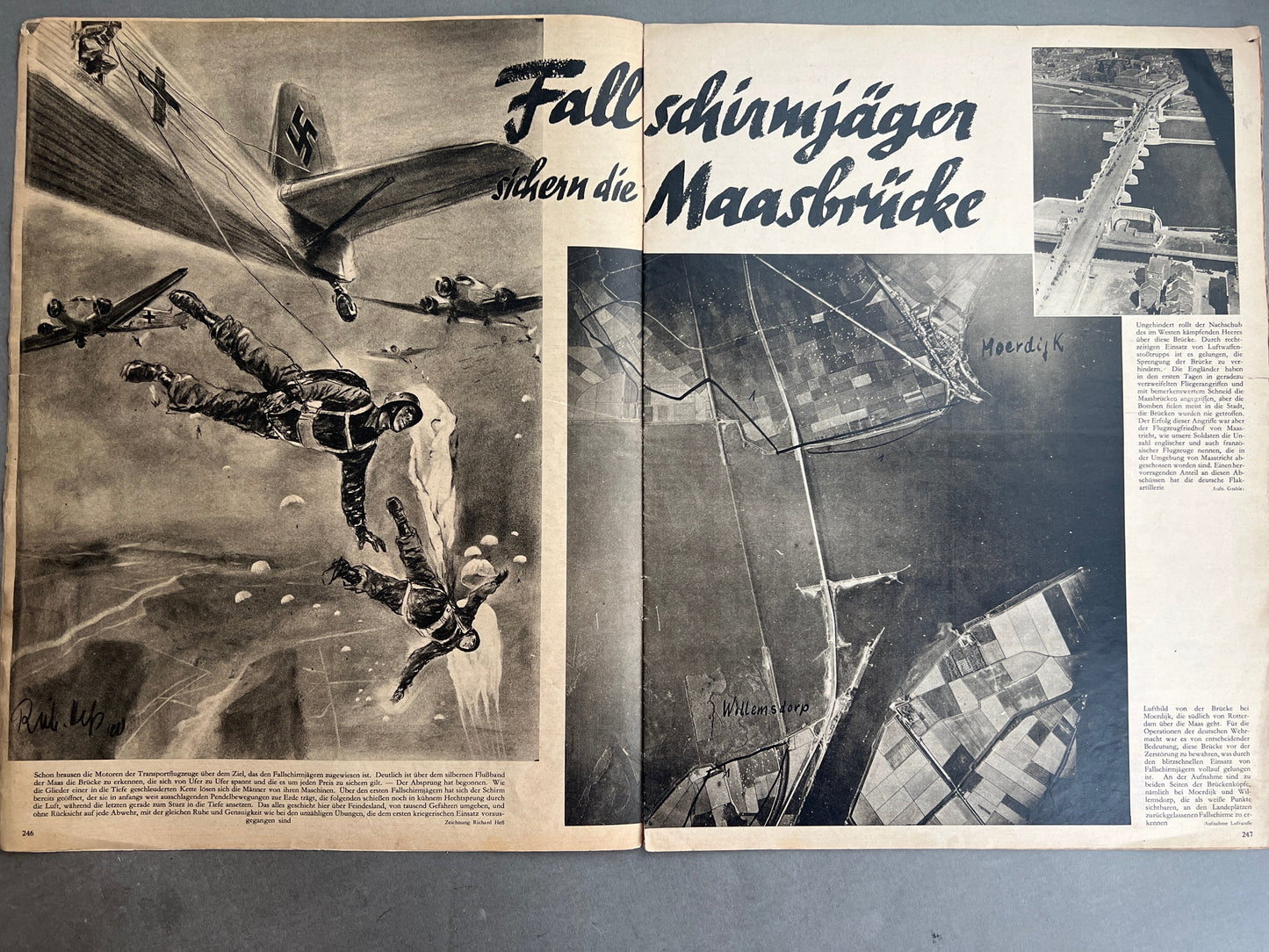 WW2 Tysk Luftwaffe "Der Adler" Blad. Original.