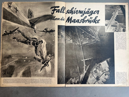 WW2 Tysk Luftwaffe "Der Adler" Blad. Original.