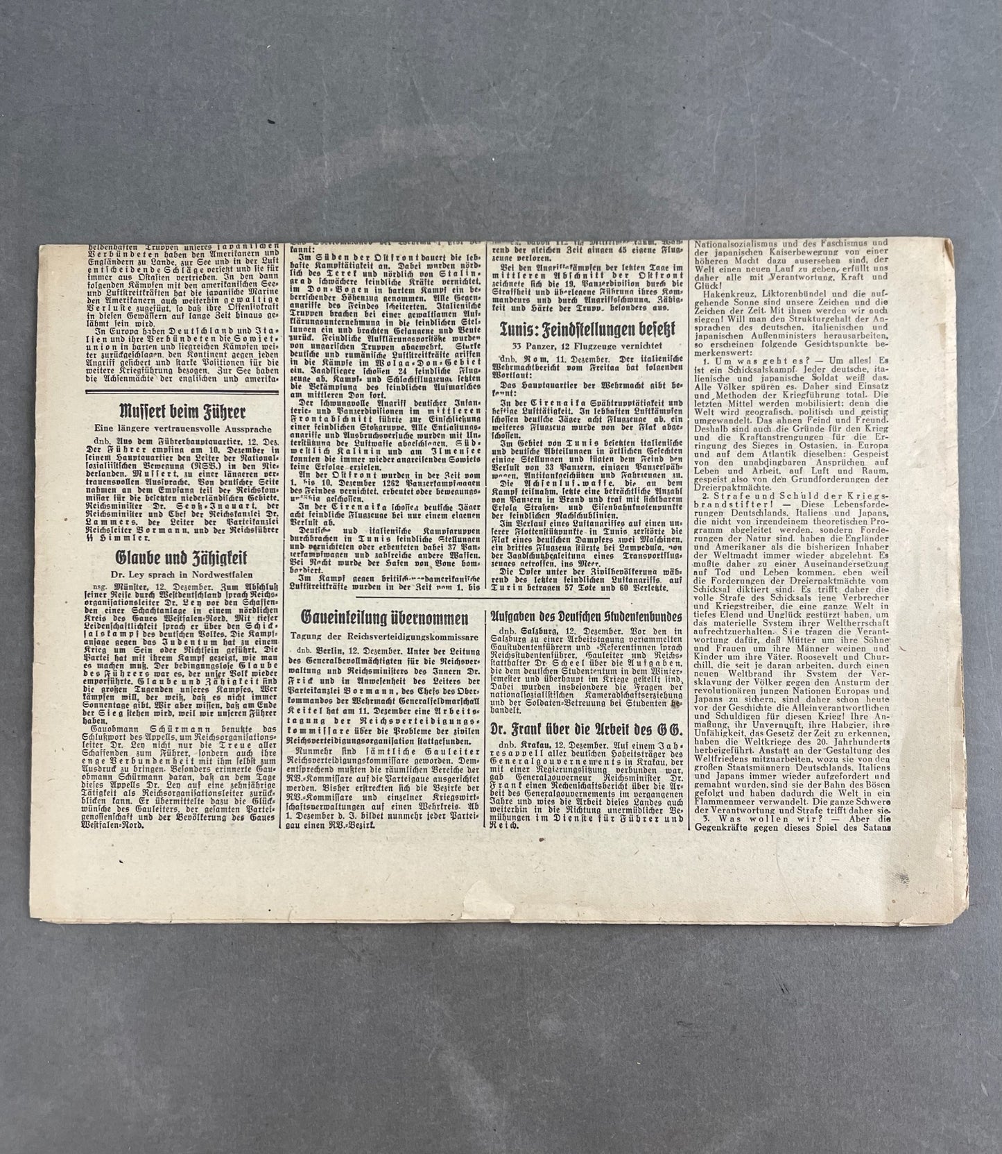 WW2 Tysk NSDAP Avis. Original.