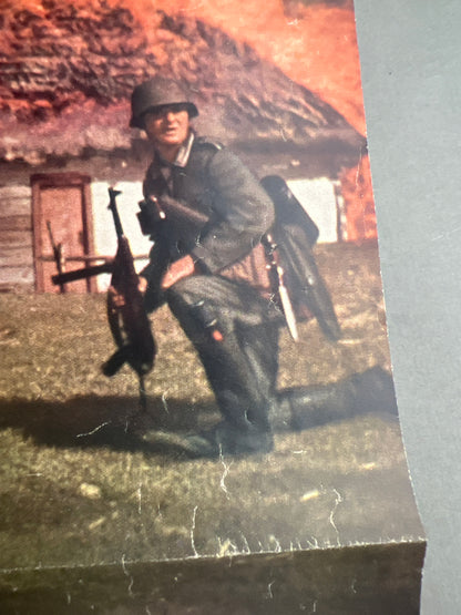 WW2 Tysk Illustrativ side fra et Signal blad. Perfekt til en ramme. Original.