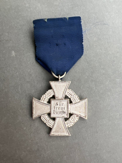 WW2 Tysk "Treudienst" medalje for 25 års tjeneste. Original.