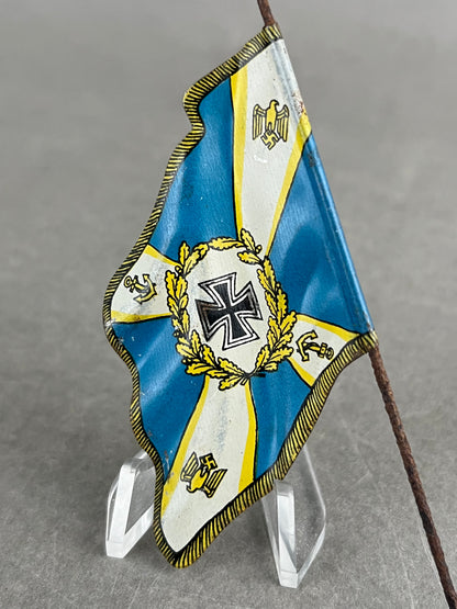 WW2 Tysk Kriegsmarine Lineol Flag. Original.