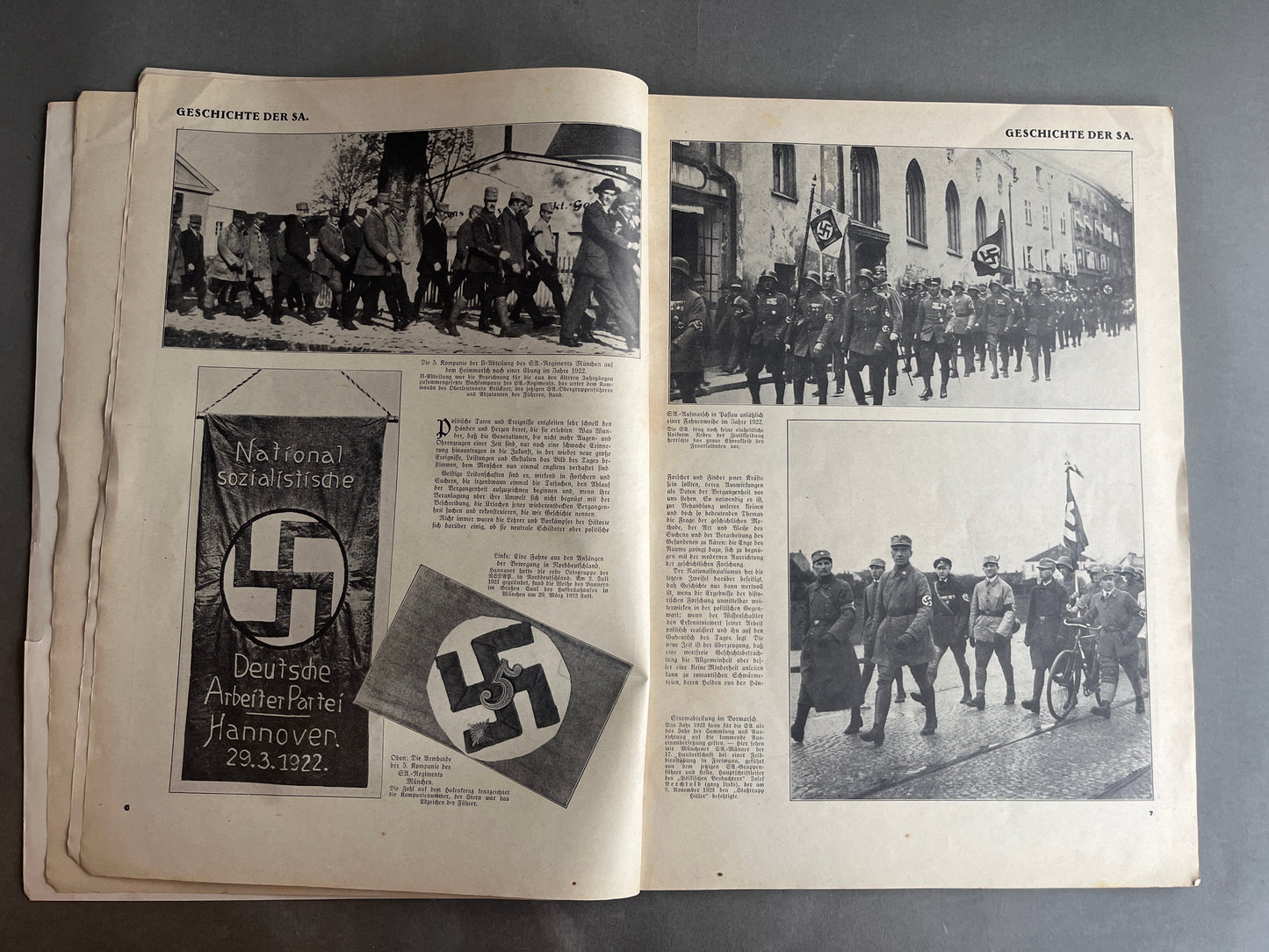 WW2 Tysk SA Blad. Stor A3 størrelse og 127 sider. Sjælden. Mange gode billeder. Original