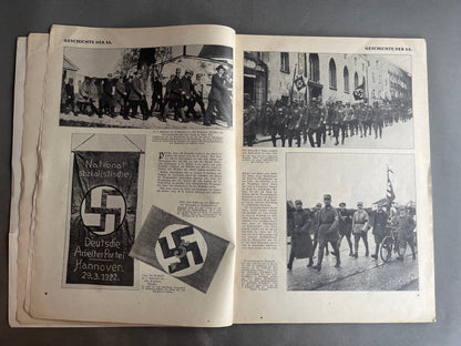 WW2 Tysk SA Blad. Stor A3 størrelse og 127 sider. Sjælden. Mange gode billeder. Original