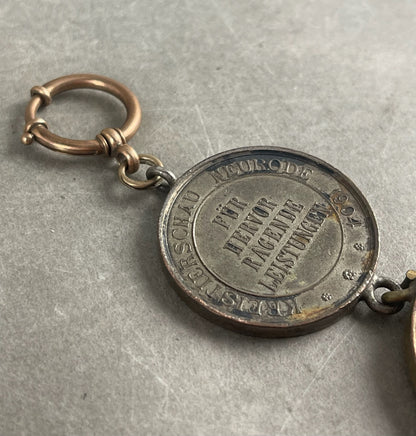 Før-WW1 Armbånd af ældre medaljer/Medaljoner. Original.