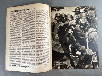 WW2 Tysk "Die Woche" Blad. Gebirgsjäger forside. Original.
