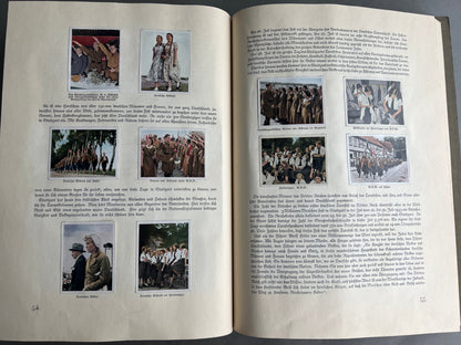 WW2 Tysk NSDAP/RAD "Cigaretten Album". Komplet med alle billeder. Gode billeder SS, SA, HJ, NSDAP mv. Original.
