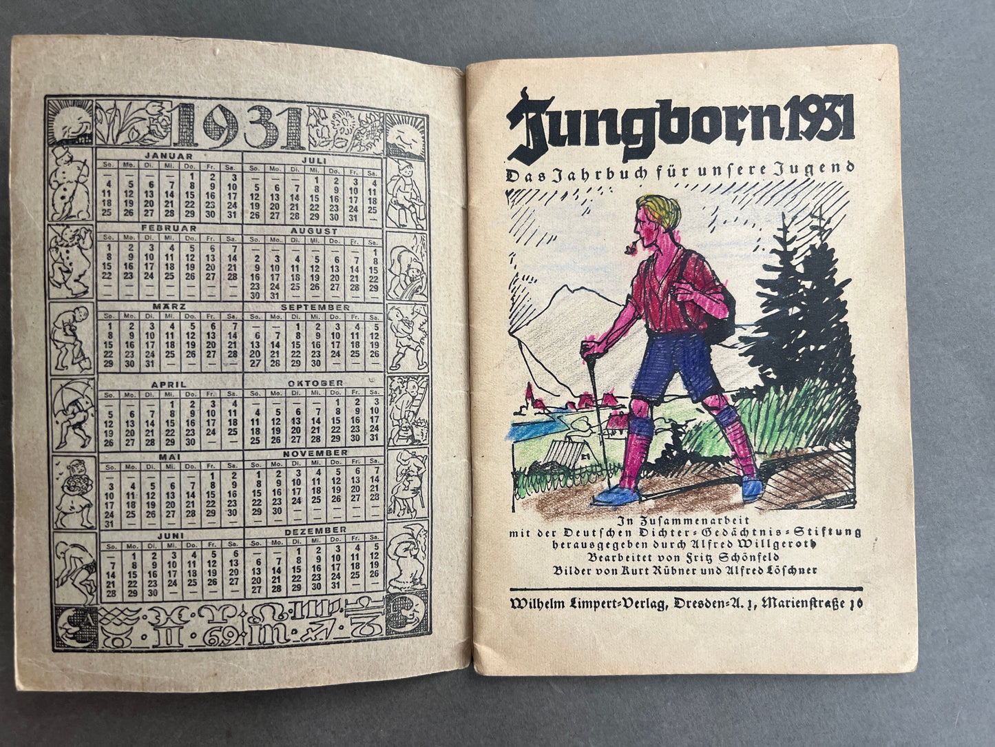 WW2 Tysk Tidlig HJ Bog "Jungborn 1931". Original.