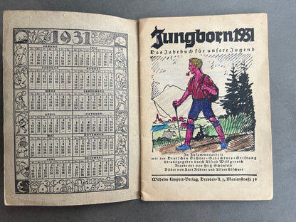 WW2 Tysk Tidlig HJ Bog "Jungborn 1931". Original.