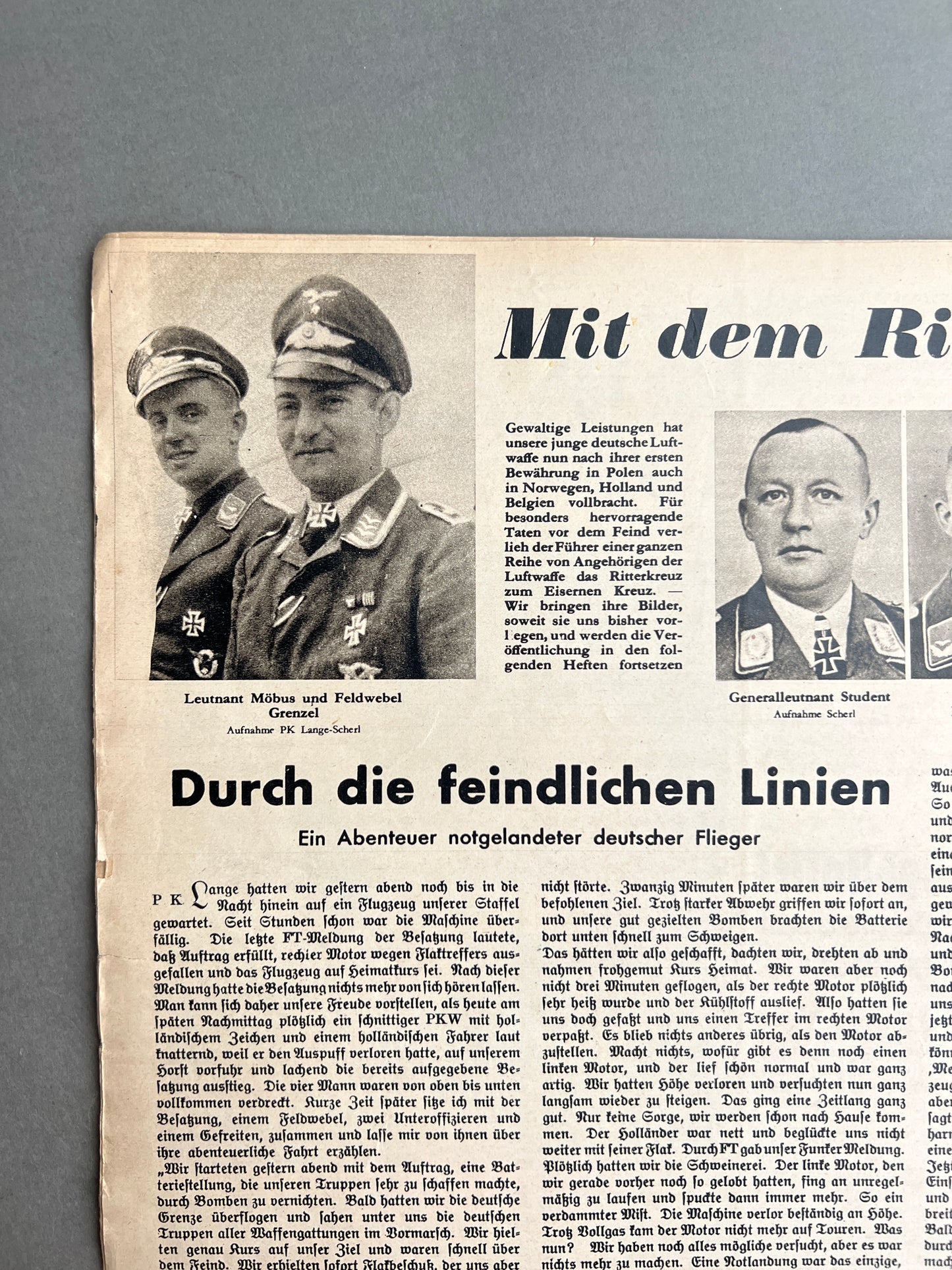 WW2 Tysk Luftwaffe "Der Adler" Blad. Original.