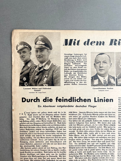 WW2 Tysk Luftwaffe "Der Adler" Blad. Original.