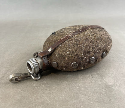 WW2 Tysk Politisk Feltflaske. HJ/SA/DJ mv. Original.