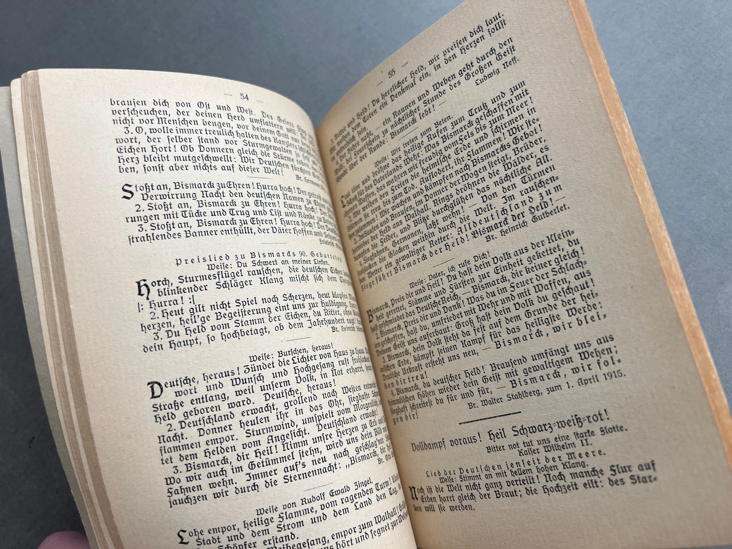 WW1/WW2 Tysk "Deutsches Liederbuch". Original.