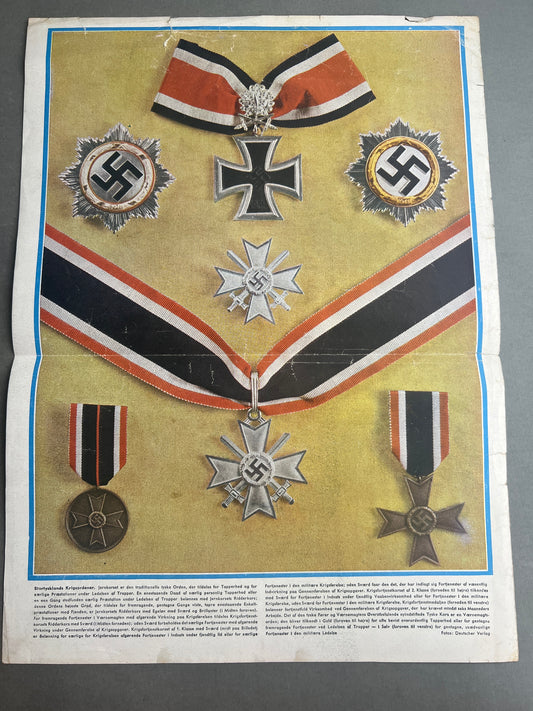 WW2 Tysk Illustrativ side fra et Signal blad. Perfekt til en ramme. Original.