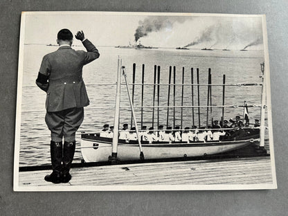 WW2 Tysk "Cigaretten Album" Billede. 12x17 cm. Godt AH/Kriegsmarine motiv. Original.