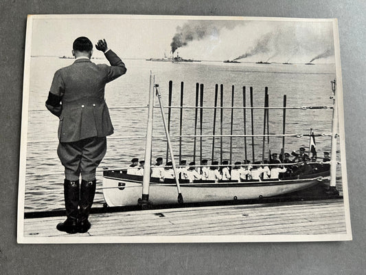 WW2 Tysk "Cigaretten Album" Billede. 12x17 cm. Godt AH/Kriegsmarine motiv. Original.
