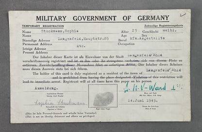 WW2 Tysk Interessant Lot fra samme person. Arbejdede for USA på en Fliegerhorst i 1945. Original.