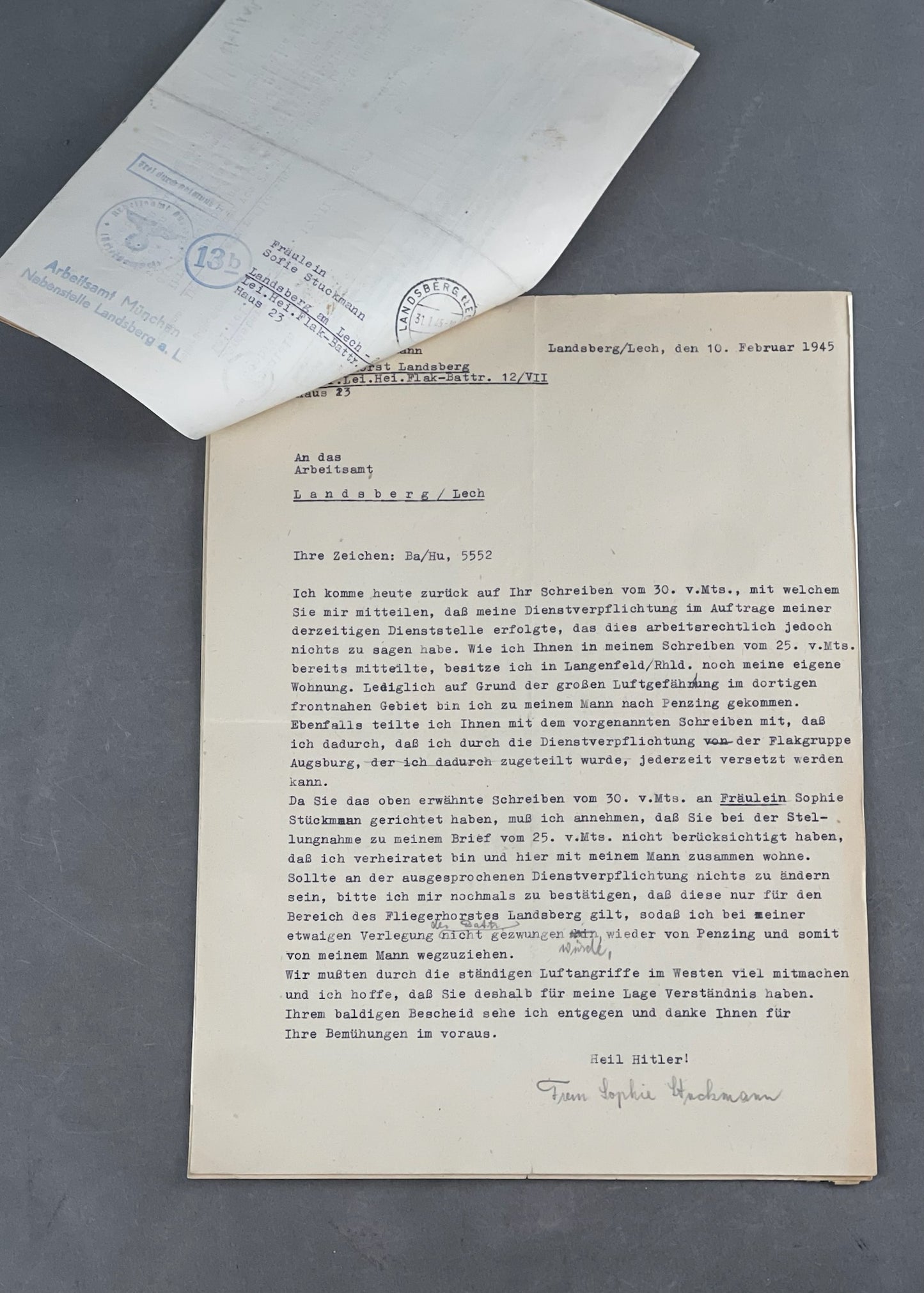 WW2 Tysk Interessant Lot fra samme person. Arbejdede for USA på en Fliegerhorst i 1945. Original.