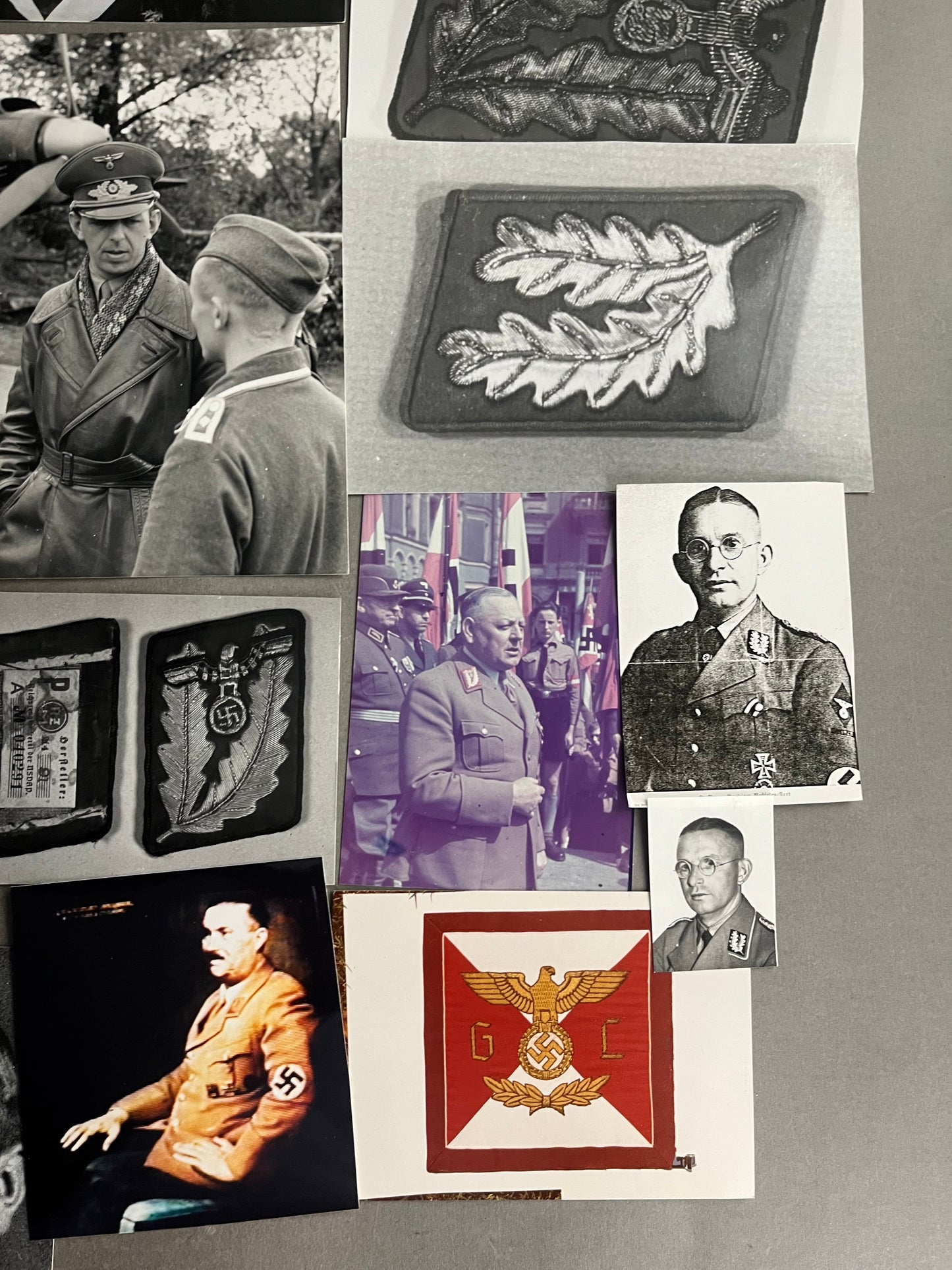 WW2 Tysk Blandet Lot af Genoptryk og nyere fotografier.