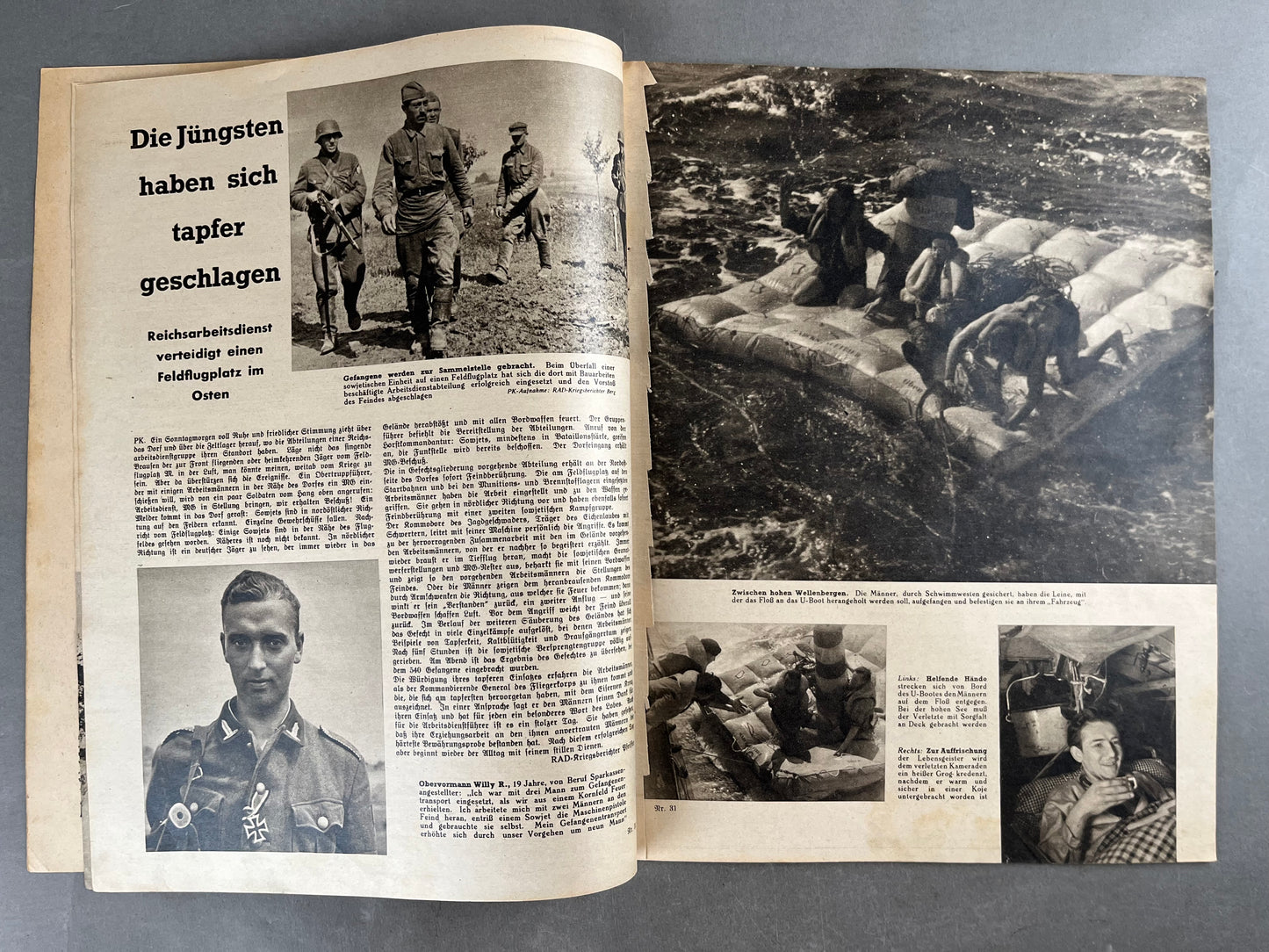 WW2 Tysk "Die Woche" Blad. Kriegsmarine Ubåd forside. Original.