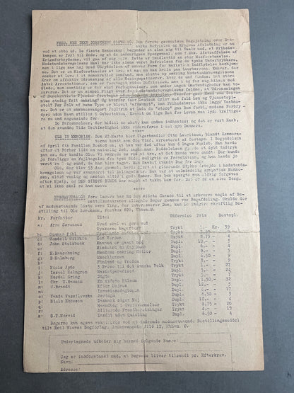 WW2 Dansk Illegalt "Den sidste runde". Original.