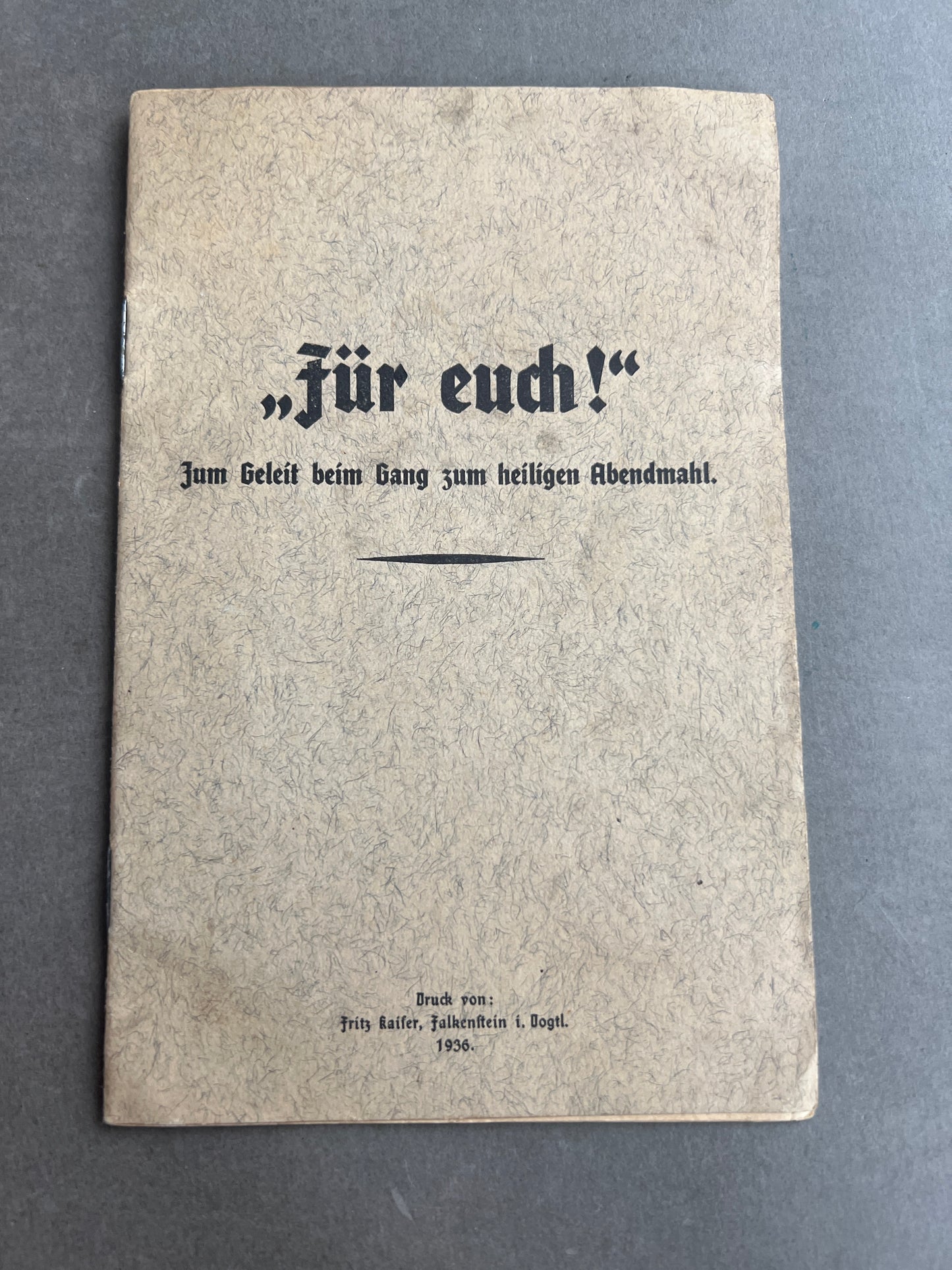 WW2 Tysk "Für euch" bog. Original.