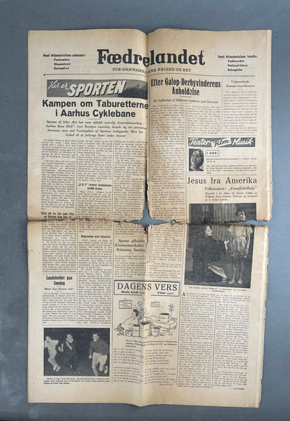WW2 Dansk DNSAP "Fædrelandet" avis. Original.