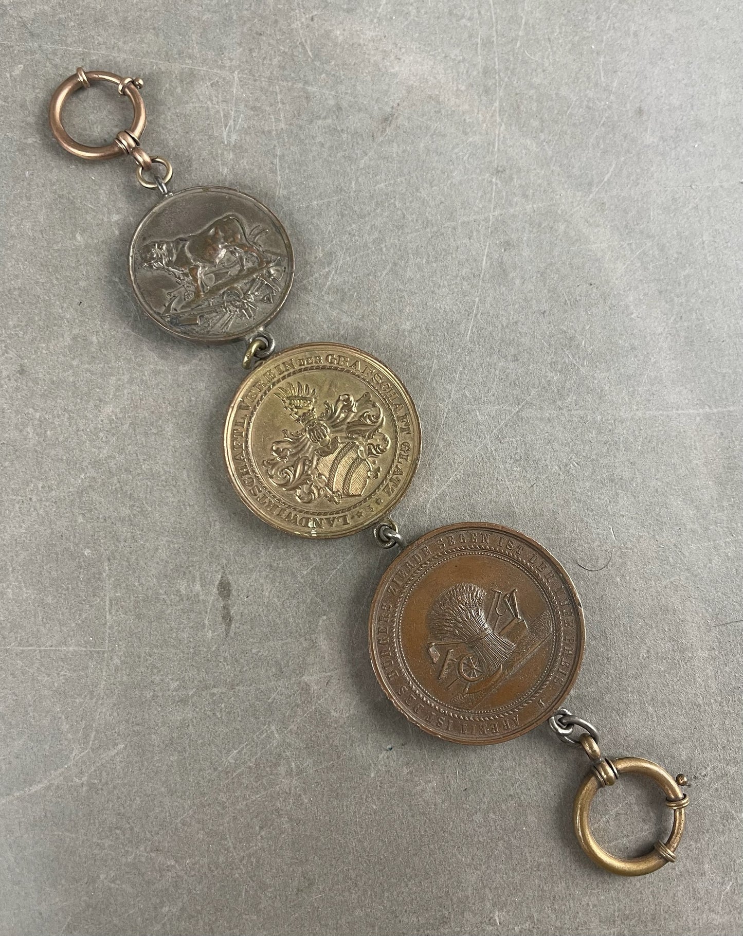 Før-WW1 Armbånd af ældre medaljer/Medaljoner. Original.