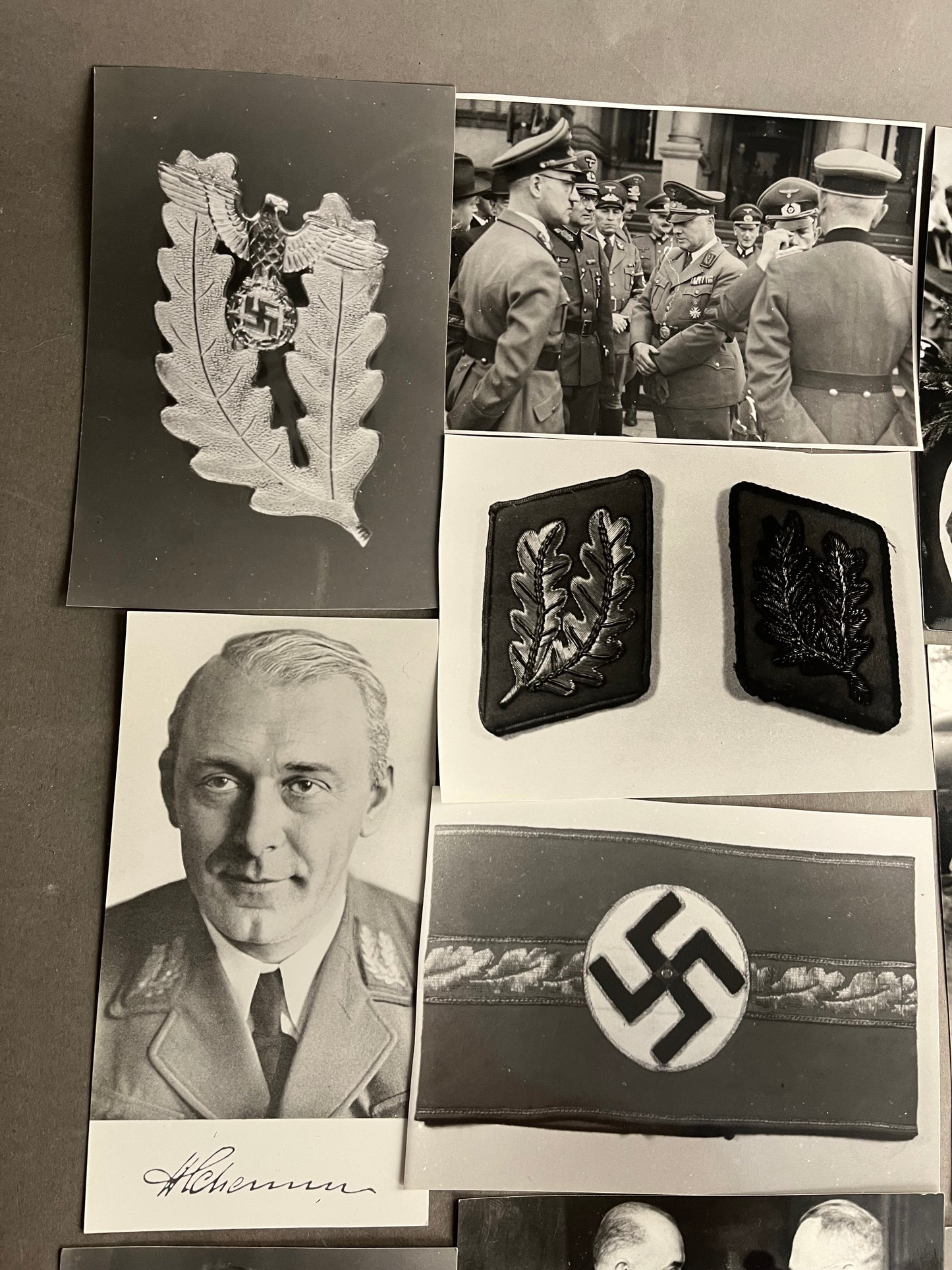 WW2 Tysk Blandet Lot af Genoptryk og nyere fotografier.