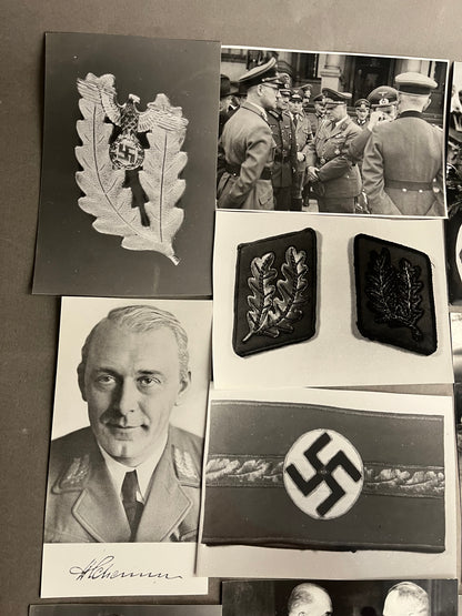 WW2 Tysk Blandet Lot af Genoptryk og nyere fotografier.