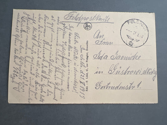 WW2 Tysk Feldpost. Original.