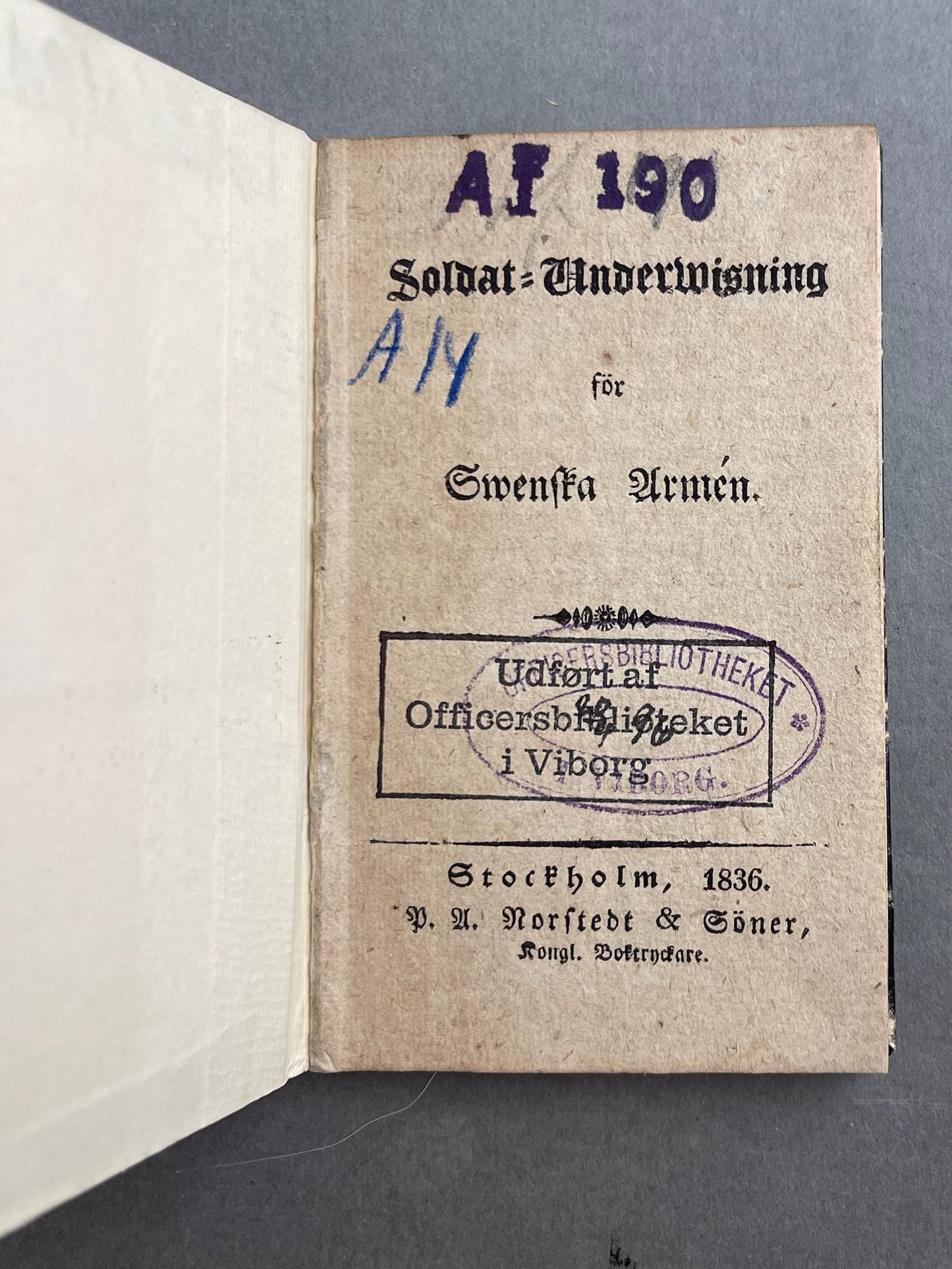 Ældre Lot af militær bøger. Dansk, Tysk og svensk. Original.