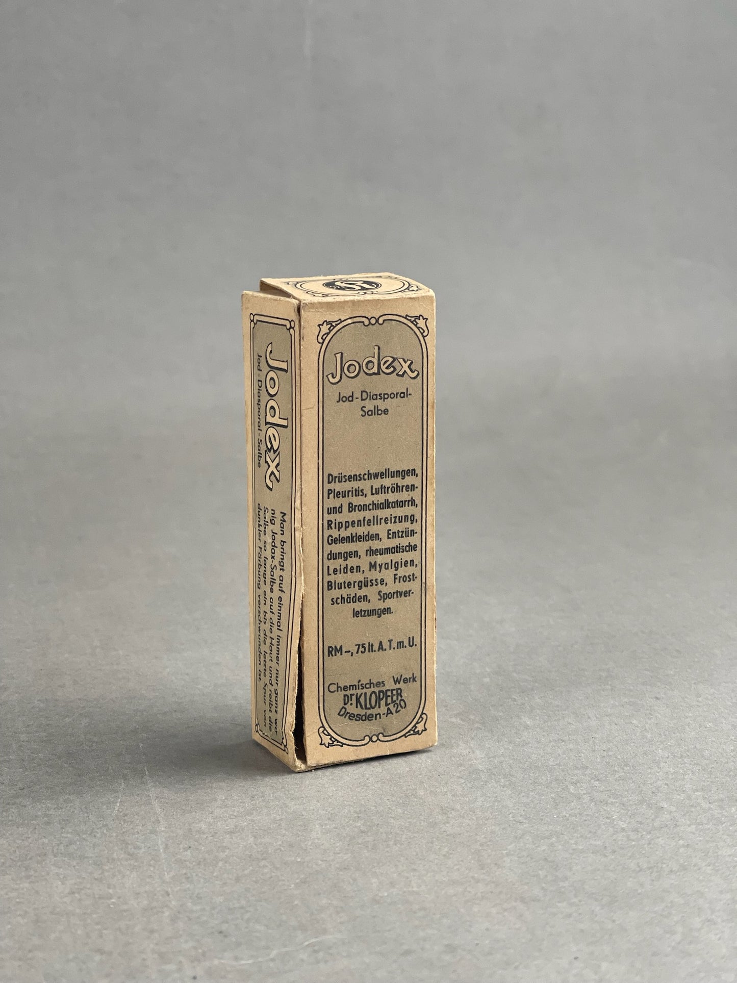 WW2 Tysk Heer "Jodex" Tube med jod. Original.