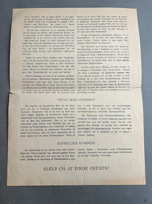 WW2 Dansk Illegalt "Frihedsposten". Original.