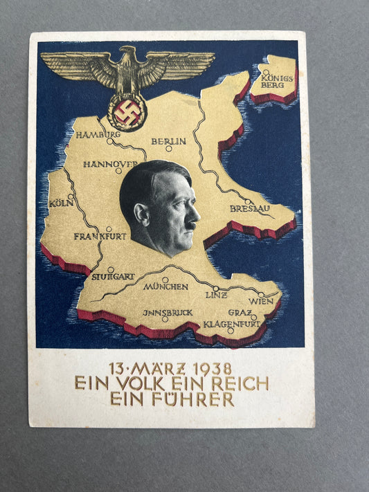 WW2 Tysk NSDAP Postkort. Frankeret. Original.