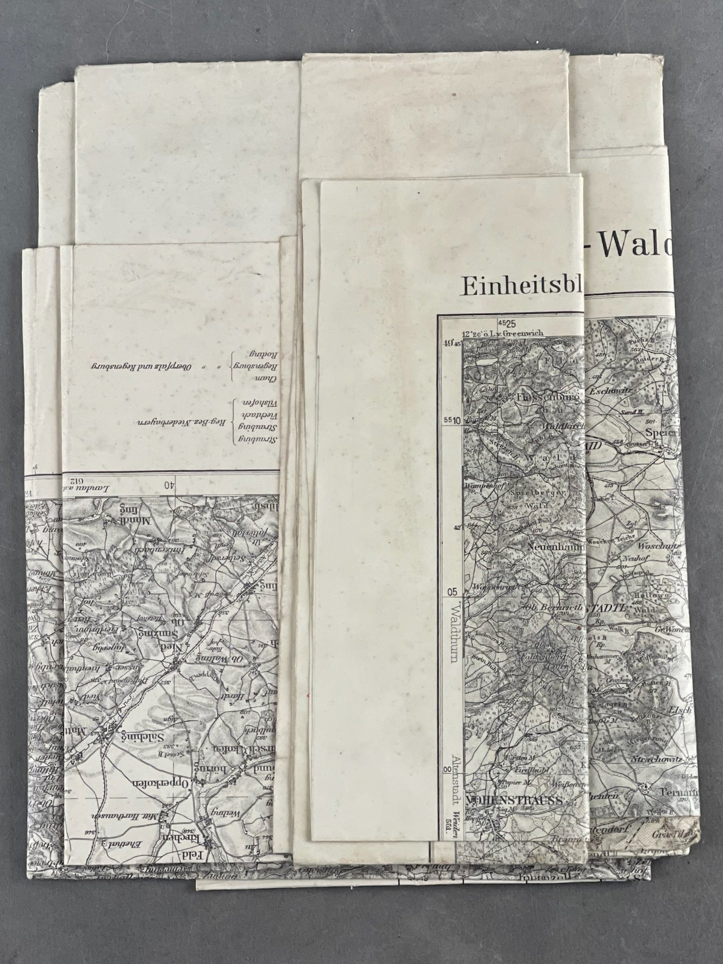 WW2 Tysk Heer Landkort over område i Norge. Original.