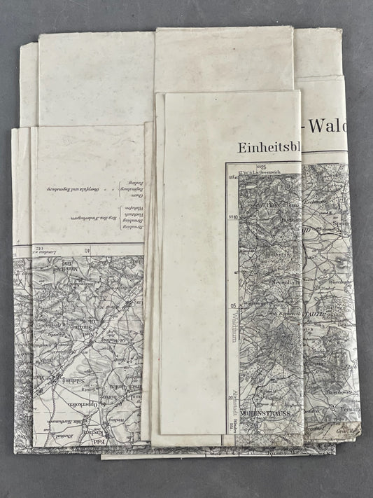 WW2 Tysk Heer Landkort over område i Norge. Original.