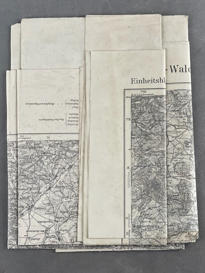 WW2 Tysk Heer Landkort over område i Norge. Original.