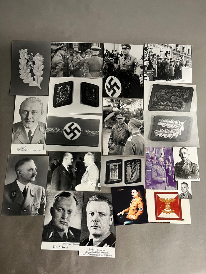 WW2 Tysk Blandet Lot af Genoptryk og nyere fotografier.