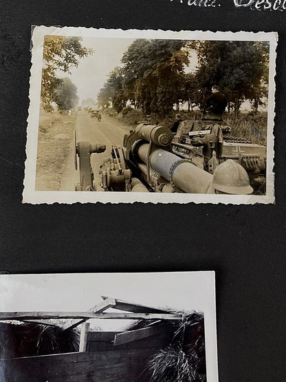 WW2 Tysk Wehrmacht Fotoalbum 1940'erne. MANGE(!) gode billeder fra felttoget i Frankrig. Original.
