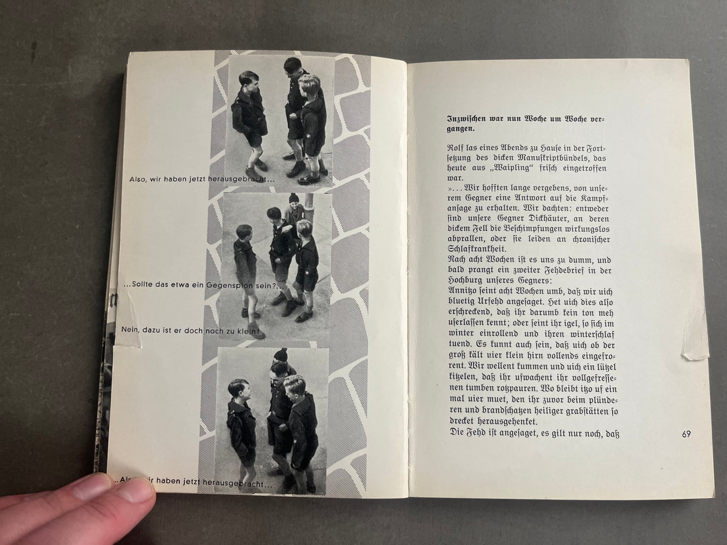 WW2 Tysk HJ Bog. Med Hilsen/Dedikation. Mange gode billeder. Original.