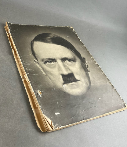 WW2 Tysk Stor Adolf Hitler Blad. A3 størrelse. Sjælden. Original.