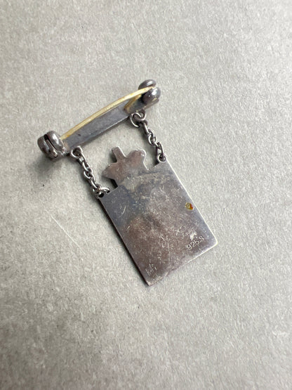 WW2 Dansk Georg Jensen Kongemærke i ægte sølv. Original.