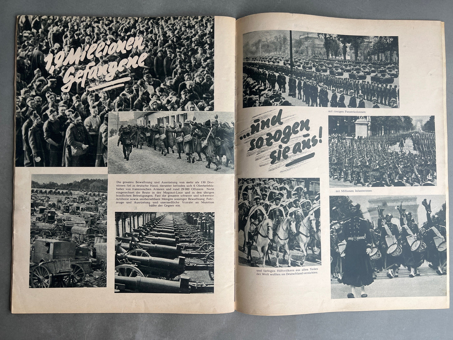 WW2 Tysk "Sieg im Westen" Blad. Stor, større end Signal Blade. Ses ikke tit. Original.