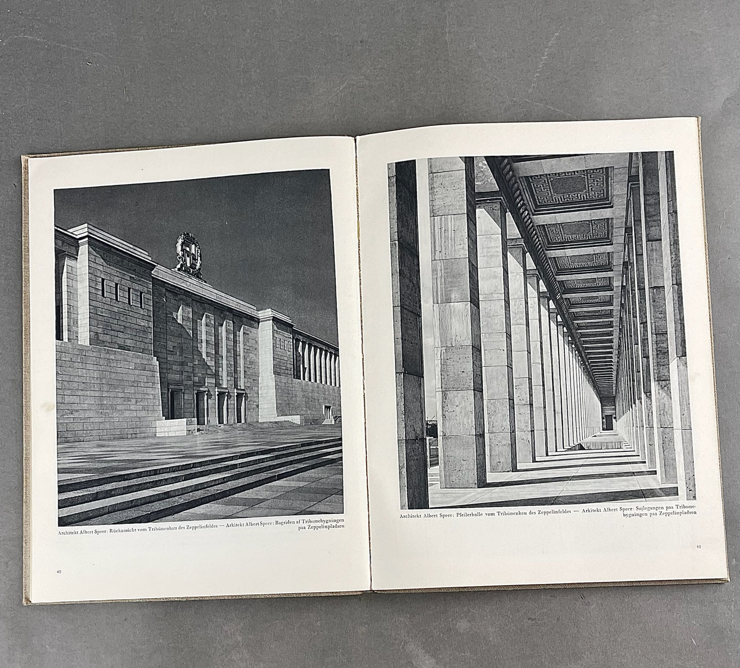 WW2 Dansk/Tysk DNSAP/NSDAP bog "Moderne tysk arkitektur/Neue Deutsche Baukunst". Original.