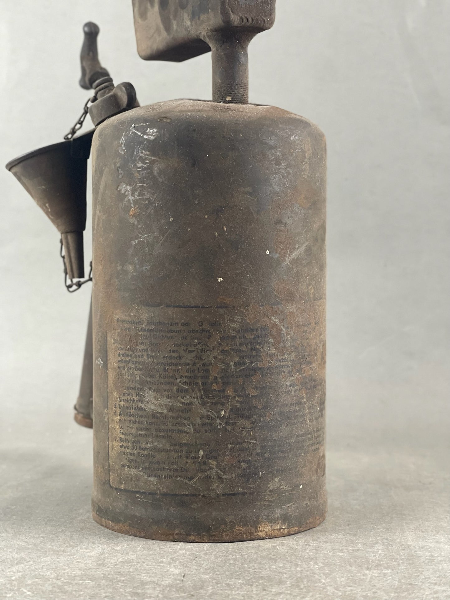 WW2 Tysk Heer "K5512" Heizlampe/Blæselampe. F.eks. brugt til opstart af panzer ved frost. Original.