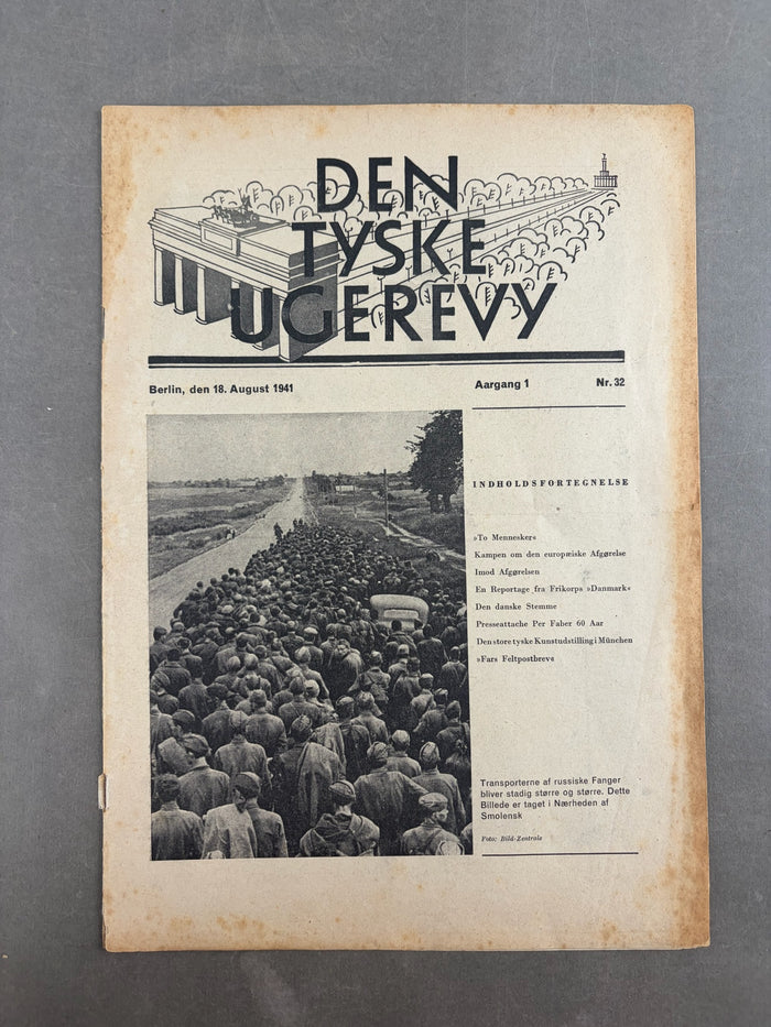 WW2 Dansk Nazistisk "Den Tyske Ugerevy" Blad. Original.