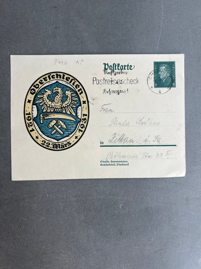 WW2 Tysk Postkort. Original.